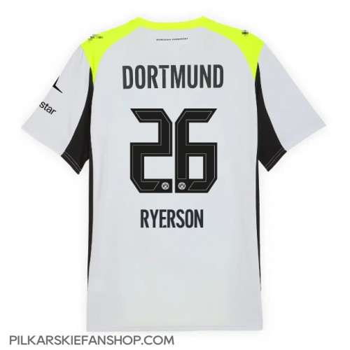 Koszulka piłkarska Borussia Dortmund Julian Ryerson #26 Strój wyjazdowy 2025-26 tanio Krótki Rękaw Koszulka piłkarska Borussia Dortmund Julian Ryerson #26 Strój wyjazdowy 2025-26 tanio Krótki Rękaw